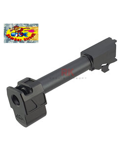 Bomber PMM Style CNC Steel Outer Barrel with Aluminum Compensator Set for SIG AIR M18 (Black)