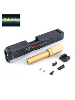 NOVA CNC Aluminum TTI Style G26 Slide Set for Marui G26 (Shiny Black)