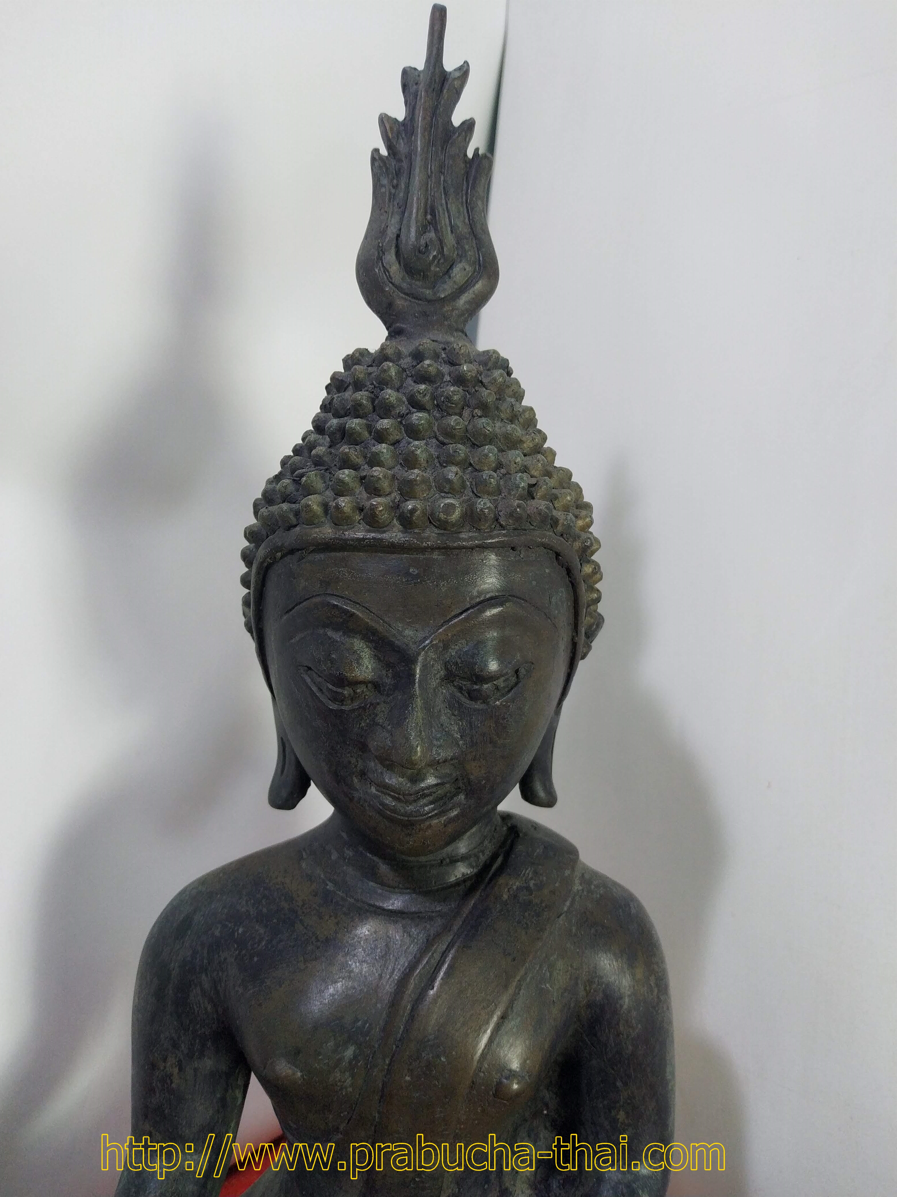 พระเชียงรุ้ง เศียรโต เกตุเพลิง หน้าตัก 5 นิ้ว เนื้อสำริด