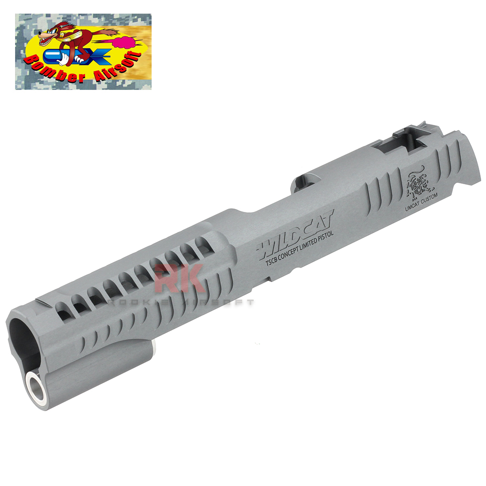 Bomber Wildcat Aluminum Standard Slide for Marui Hi-CAPA 5.1 / 1911 - Grey
