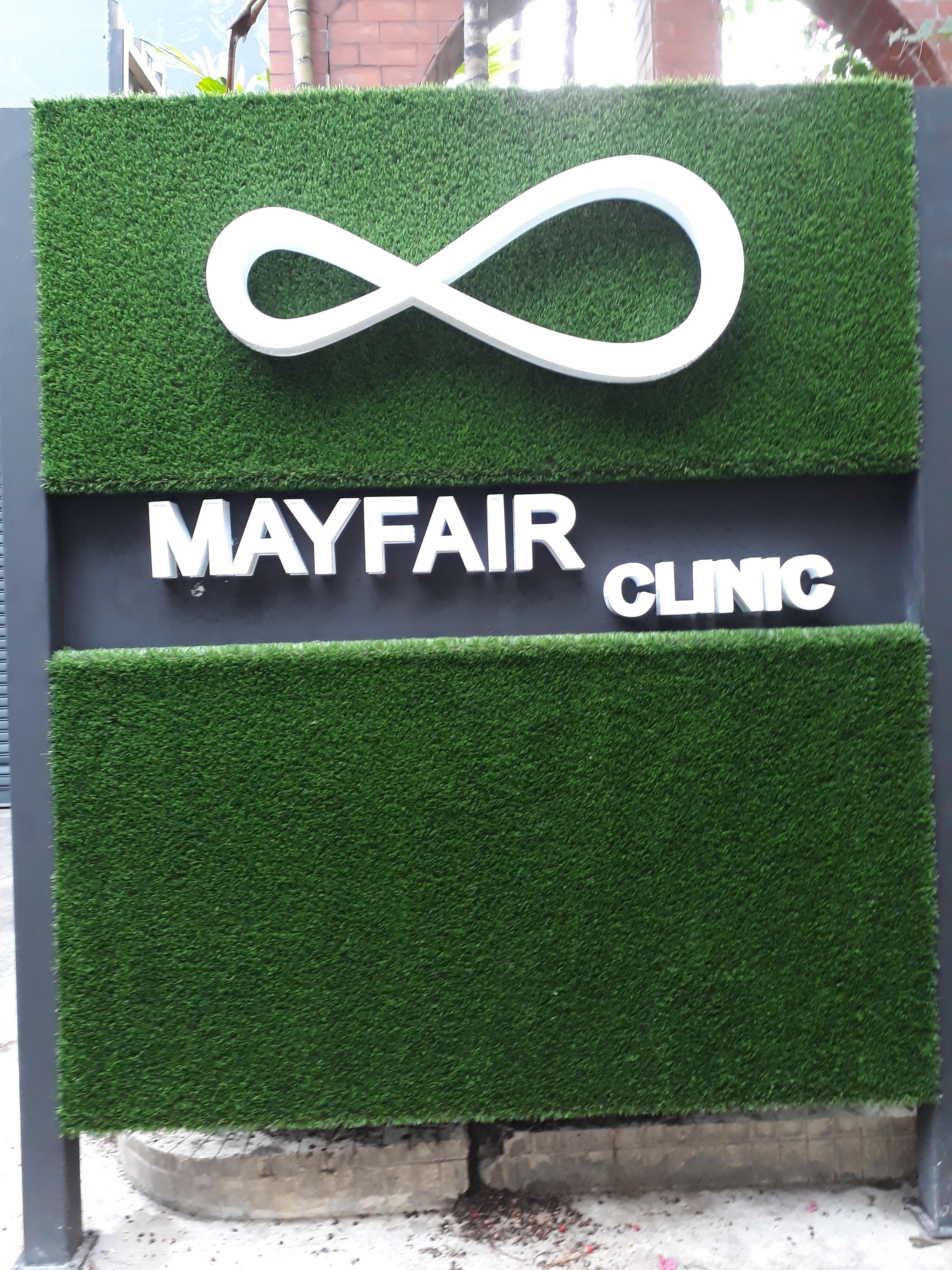งานผลิตติดตั้ง MAYFAIR CLINIC ตัวอักษร ซิงค์ยกขอบ ทำสี ซ่อนไฟ LED หน้าอะคริลิค 3 มม. พร้อมติดตั้งราคาโรงงาน สำเนา