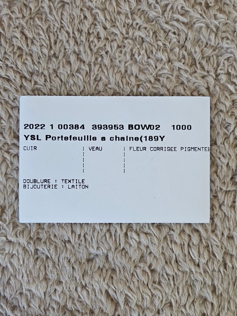 YSL WOC 7.5 สีดำอะไหล่เงิน