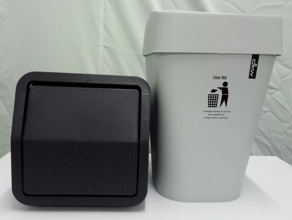 ถังขยะทรงเหลี่ยม ฝาปิด 11 ลิตร