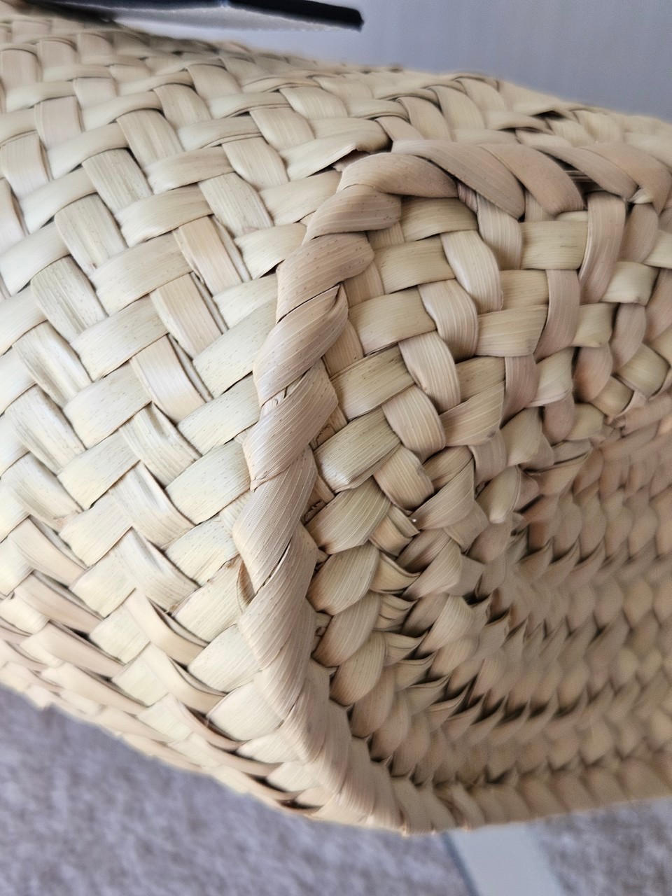 Loewe Basket Bag In Palm Leaf and Calfskin