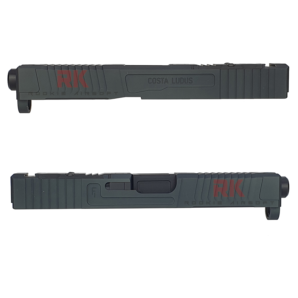 NOVA CNC Aluminum Fowler MK1 Slide Kit for Marui G19 (Black)