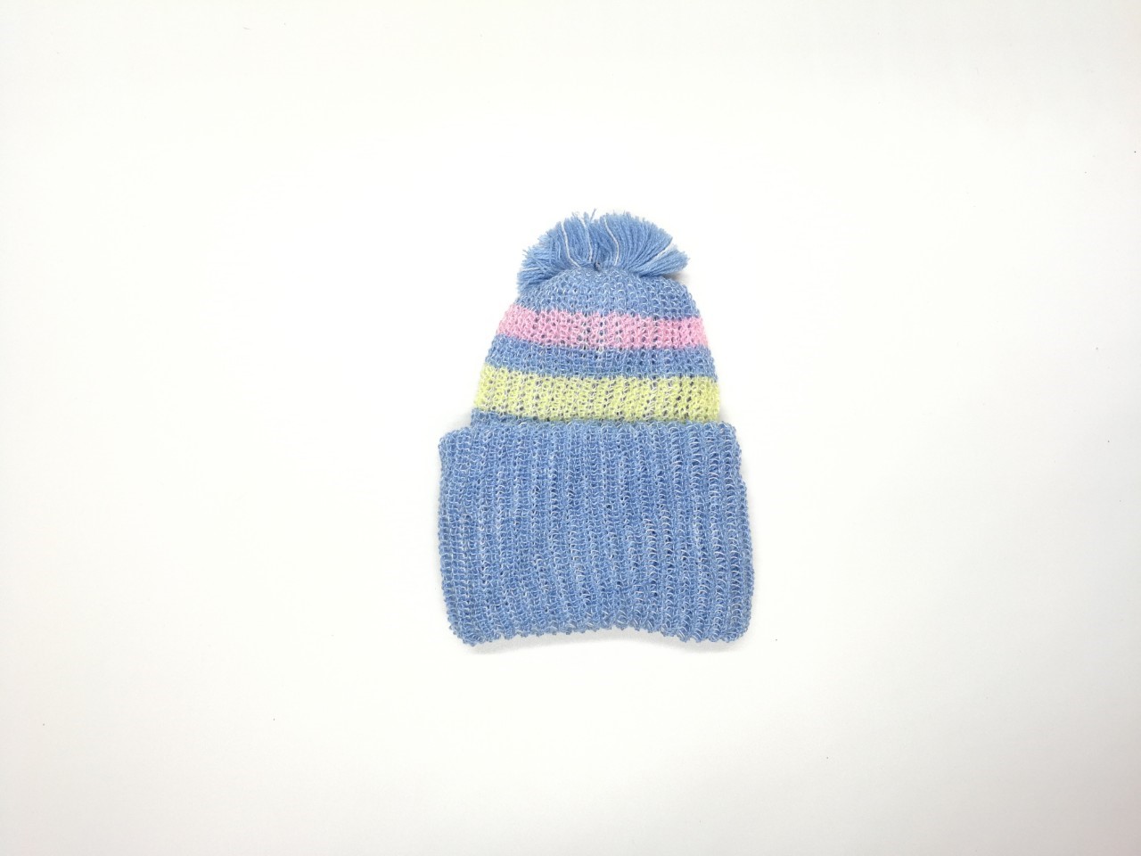 ขายส่ง หมวกไหมพรมเด็กแรกเกิด รุ่นหมวกพื้นสี-ริ้วรุ้ง (ราคาต่อโหล) nongnini1988