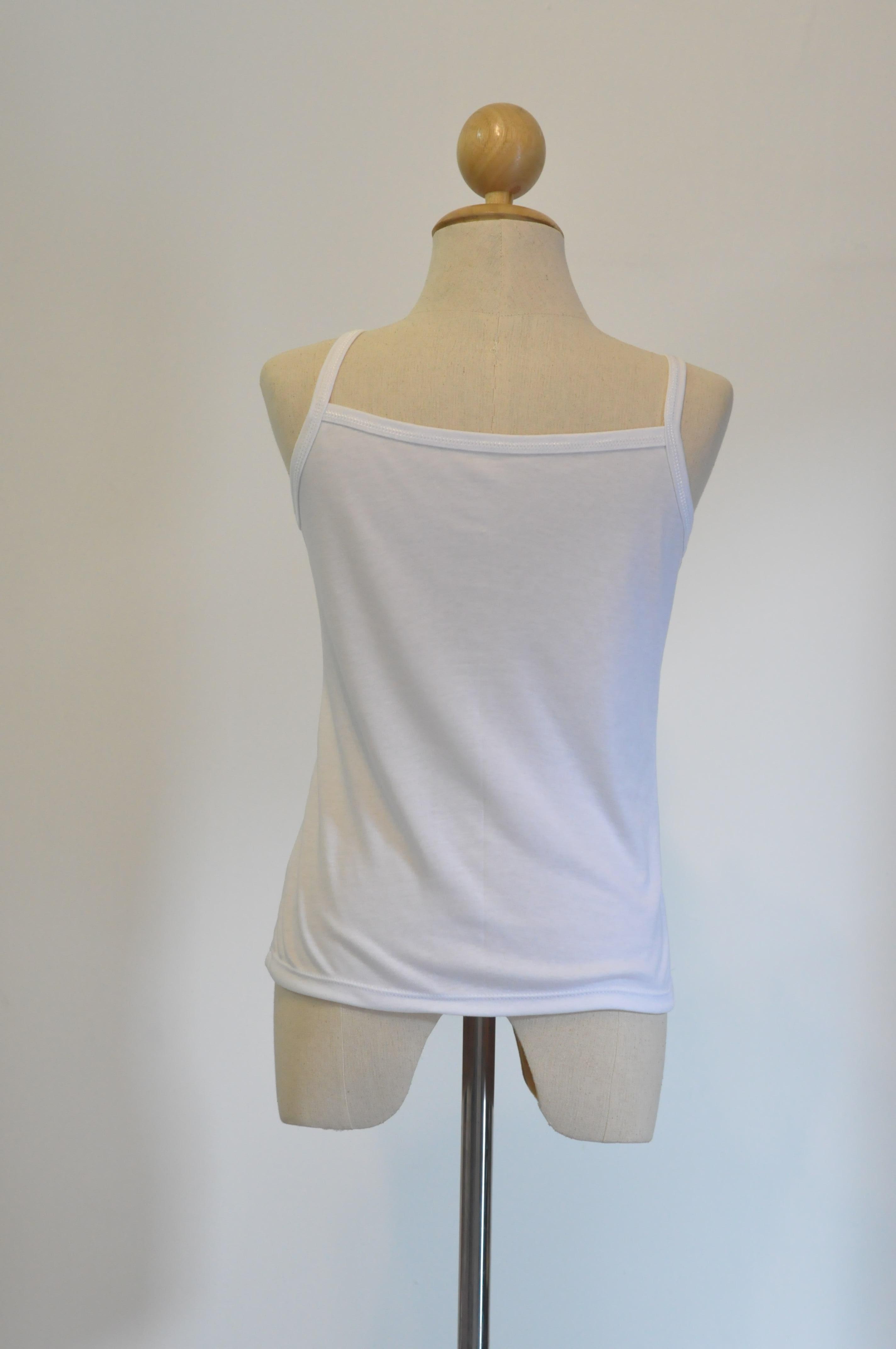 ขายส่ง เสื้อกล้าม เสื้อทับ ผ้าเนื้อดี ผลิตโรงงานไทย สายเดี่ยวสีขาว (ราคาต่อโหล) nongnini1988