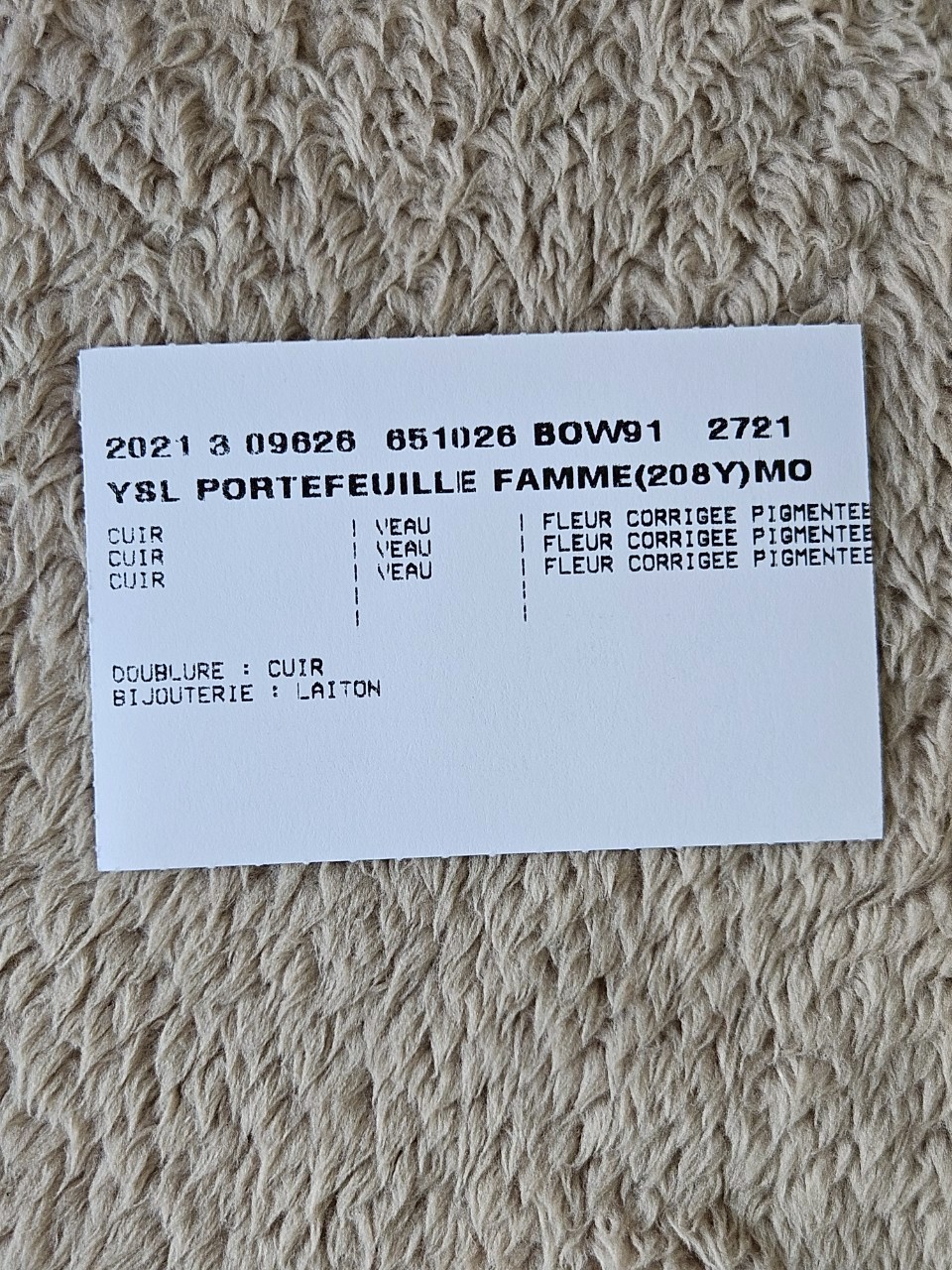 YSL Envelope Small Wallet