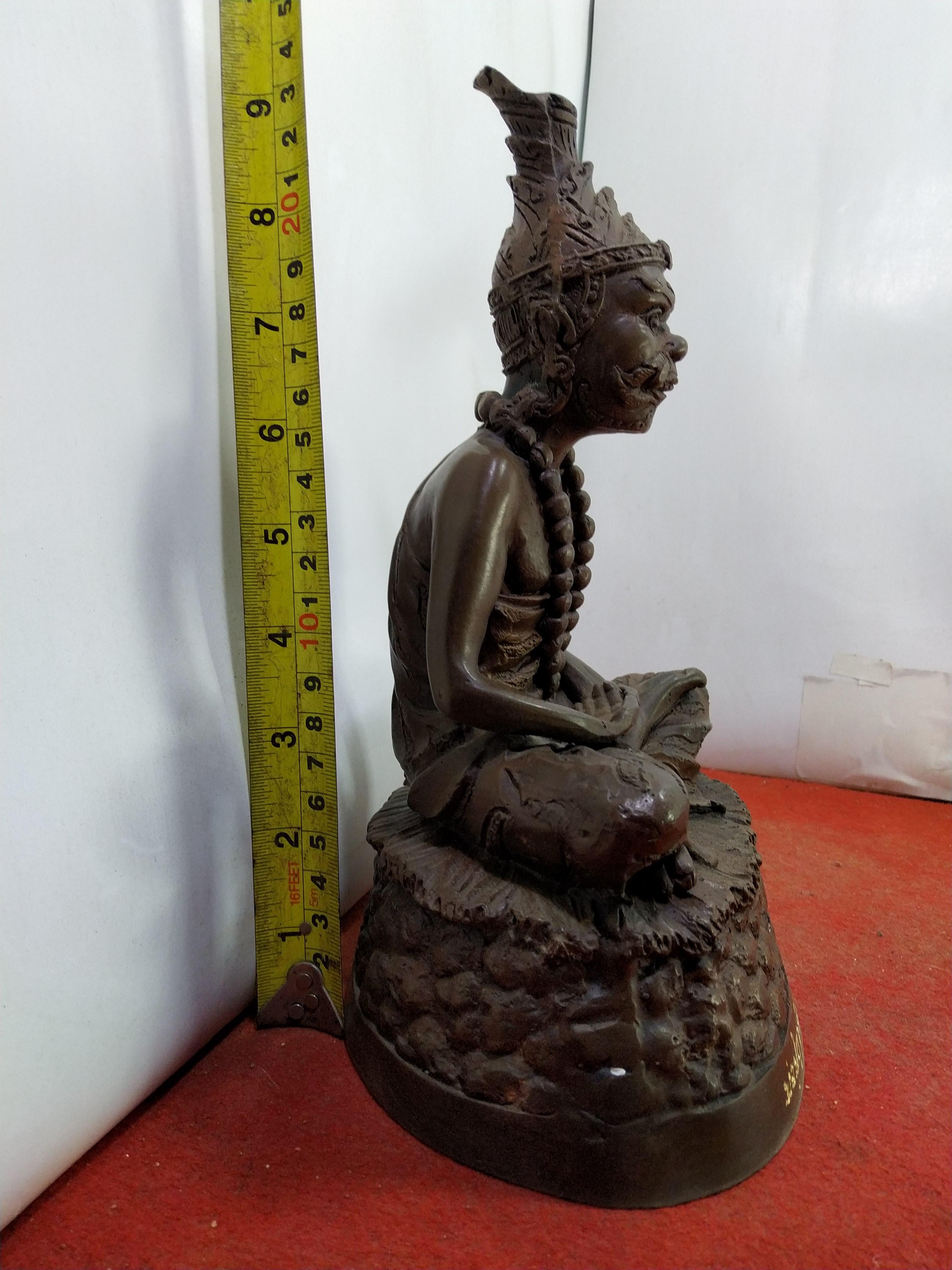 พ่อปู่ฤาษีพิราพ (ทรงหน้ายักษ์) หน้าตัก 5 นิ้ว เนื้อโลหะสำริด