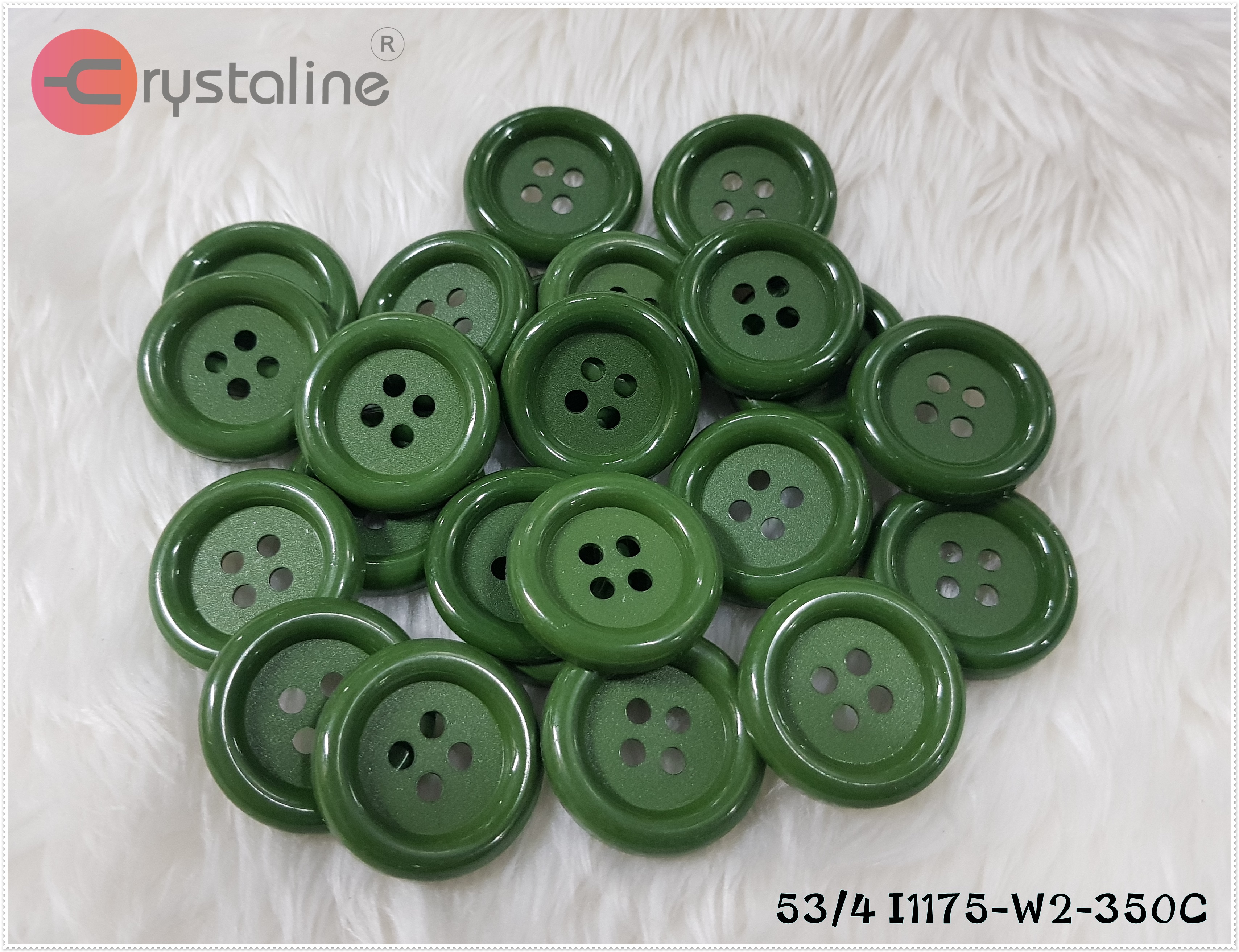 Big button - Green col. (size 53L,50pcs/pack)