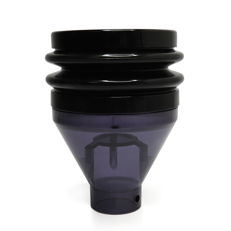 Rubber swatter removes the coffee powder that remains in the grinder