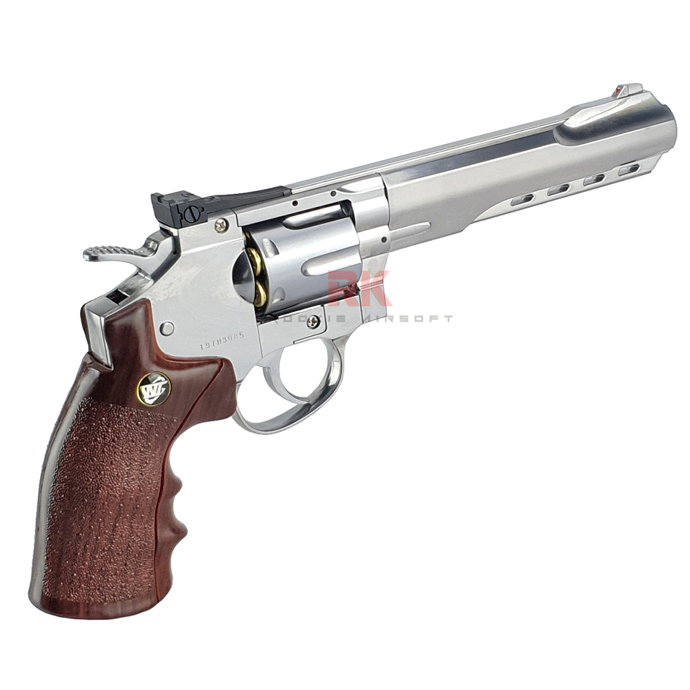 WinGun 702S 6 inch Co2 Revolver (Silver)