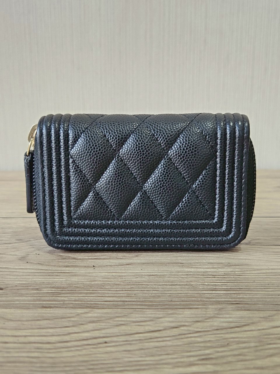 Chanel Boy Card Holder ดำทอง