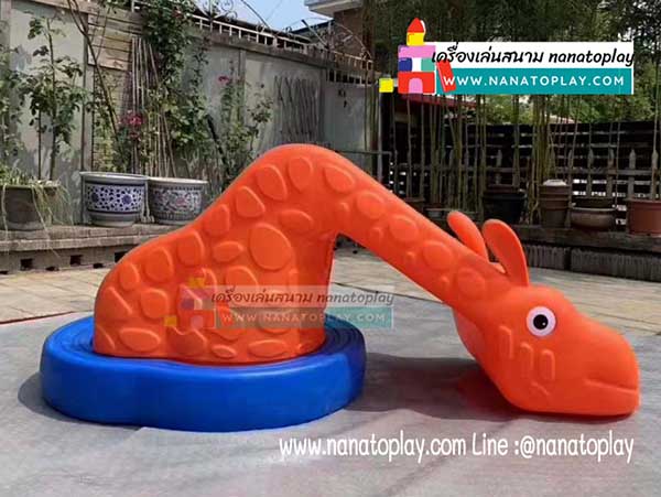 สไลเดอร์ยีราฟตัวใหญ่ กระดานลื่นเด็กรูปยีราฟ สีสันสดใส เคลื่อนย้ายสะดวก ช่วยเสริมสร้างพัฒนาทางด้านการเคลื่อนไหว และได้ออกกำลังไปในตัว กระดานลื่นยีราฟ สไลเดอร์ยีราฟ ของเล่นกลางแจ้ง