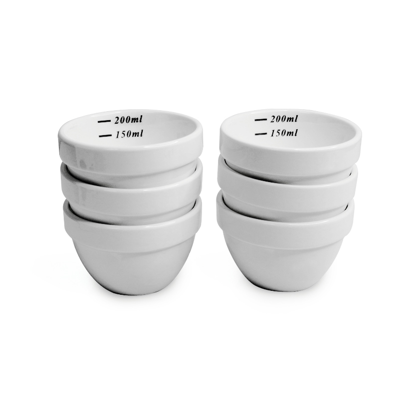 ถ้วยคัปปิ้งกาแฟ ถ้วยเซรามิควัดกาแฟ ถ้วยชิมกาแฟ L-Bean 150-200ml แพ็ค 6 ใบ