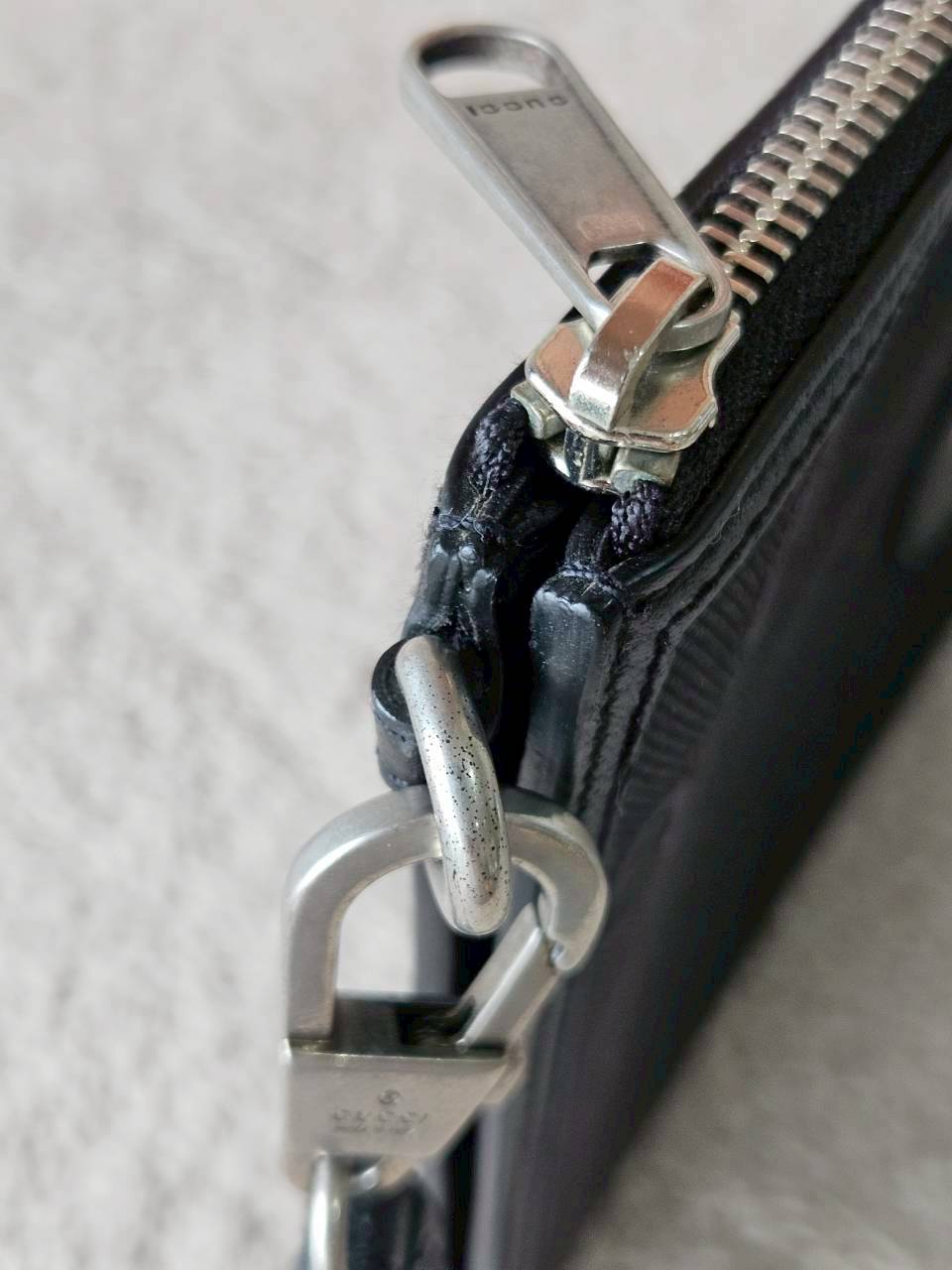 Gucci Off The Grid Leather Clutch Black