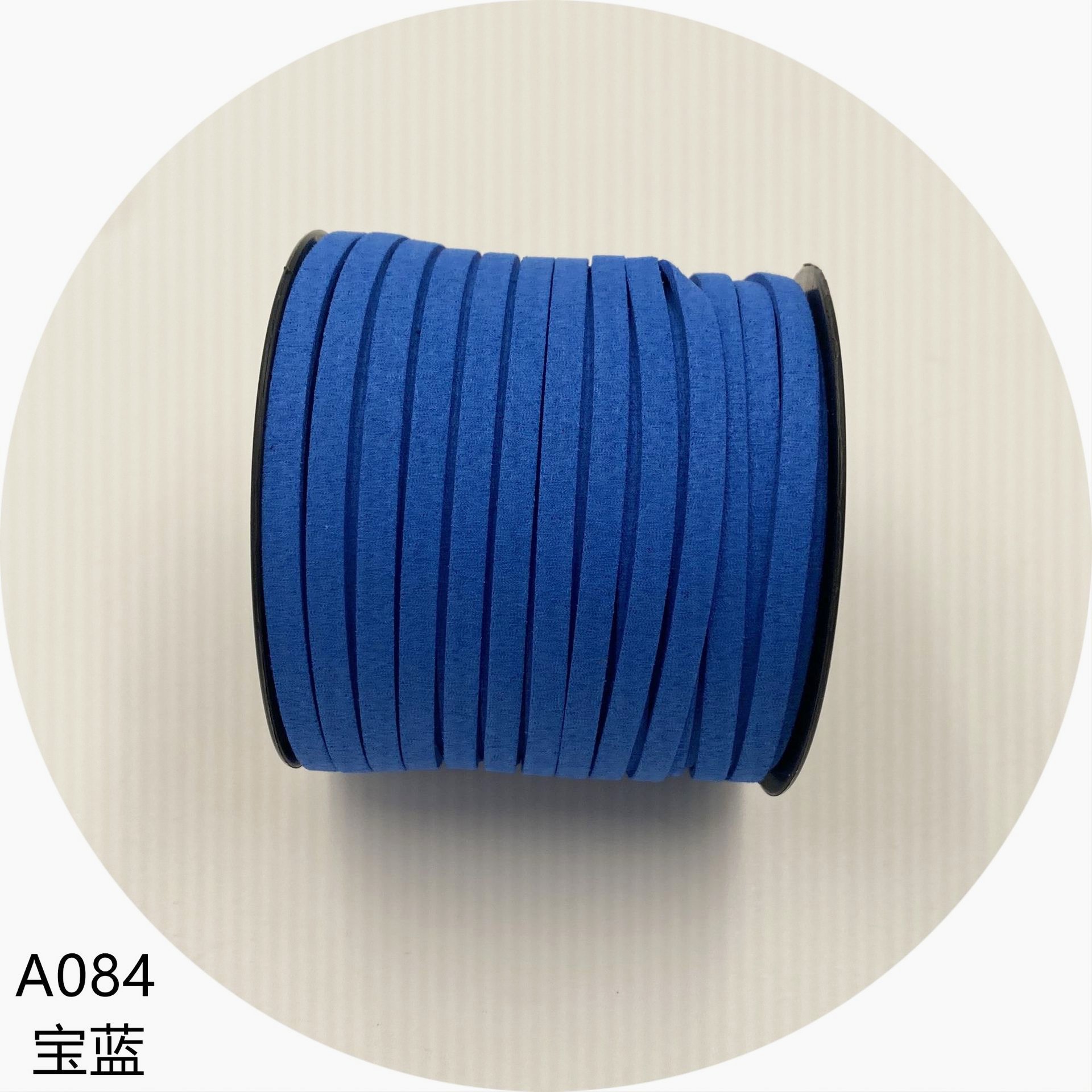 ยกม้วน ขายส่ง 5mm.เชือกหนัง เชือกแบน เชือกหนังชามัวร์ เกาหลี 5mm. (1ม้วน ความยาว 50หลา/45เมตร)