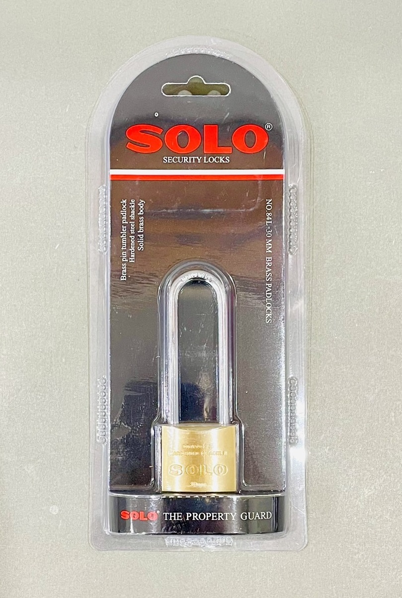 กุญแจสปริงทองเหลือง คอยาว Solo