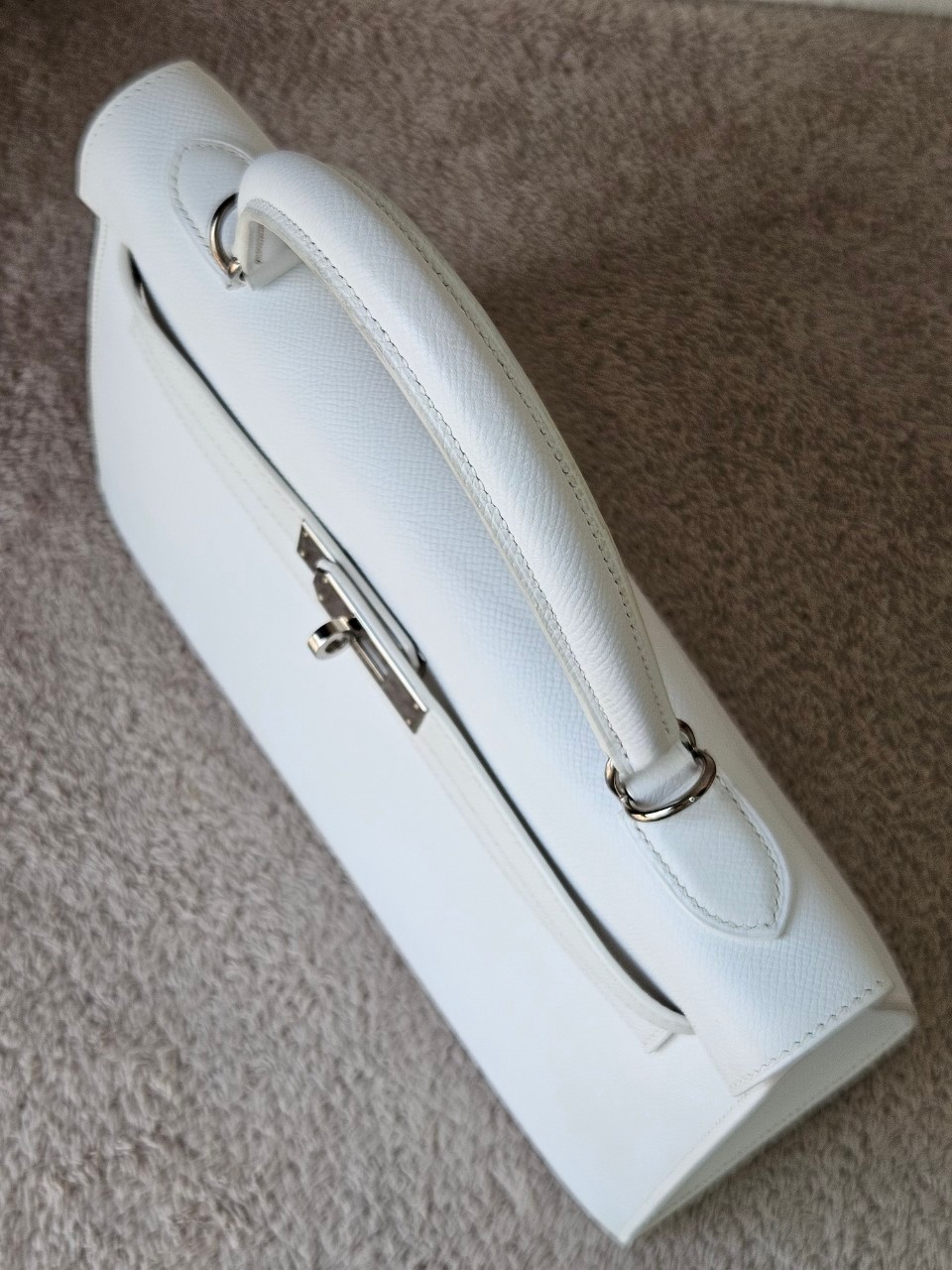 Hermes K32 Blance Epsom PHW stamp K