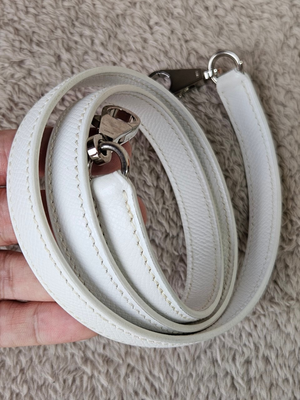 Hermes K32 Blance Epsom PHW stamp K