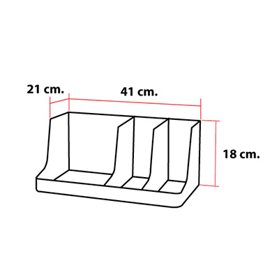 Multipurpose stored 3 compartments(Can use with cup holder 1610-407) 1610-406