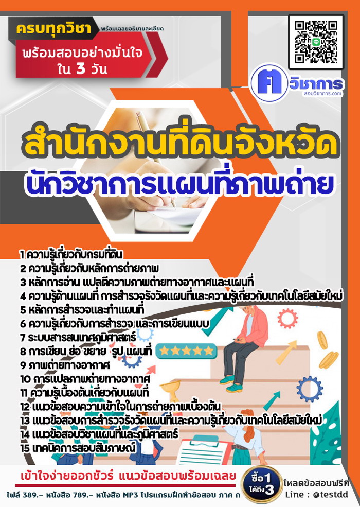 หนังสือสอบงานราชการนักวิชาการแผนที่ภาพถ่าย สำนักงานที่ดินจังหวัด