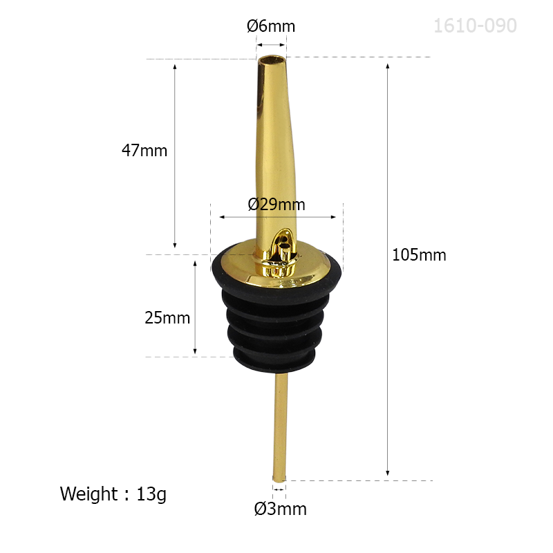 จุกรินเหล้าโลหะ หรู ใช้งานสะดวก เทได้แม่นยำ