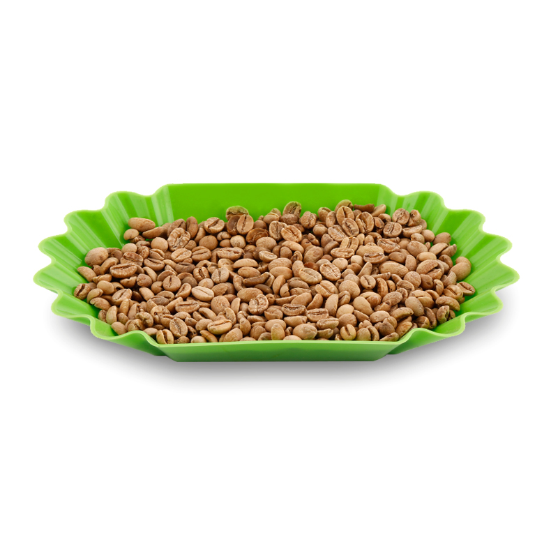 Plastic tray for input and show coffee beans