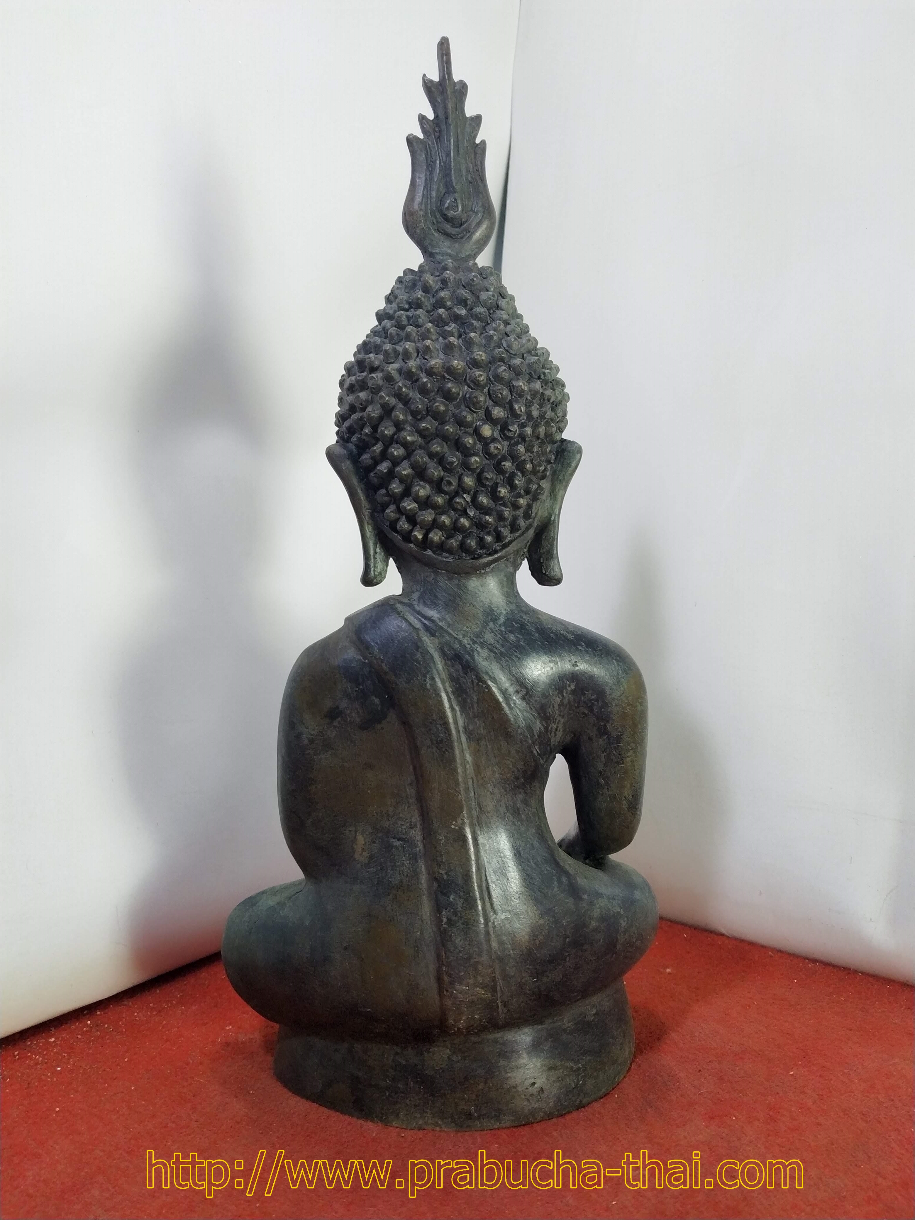 พระเชียงรุ้ง เศียรโต เกตุเพลิง หน้าตัก 5 นิ้ว เนื้อสำริด