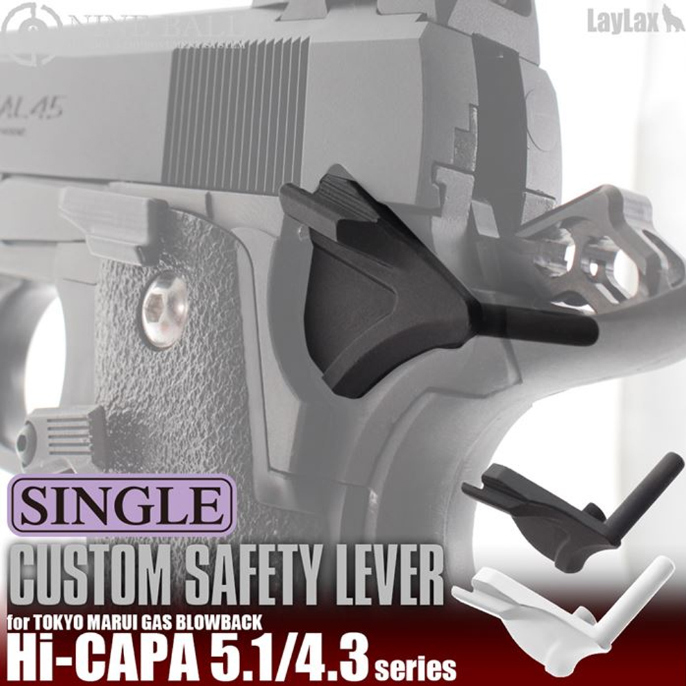LAYLAX Nine Ball Single Thumb Safety for Marui Hi-CAPA (Silver)