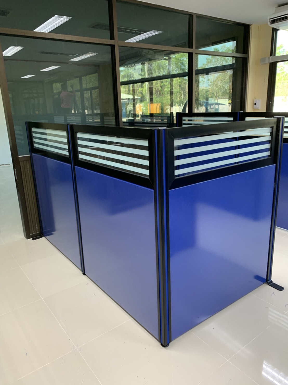 พาทิชั่น/ฉากกั้นห้อง/กระจกขัดลาย เสากรอบอลูมิเนียม