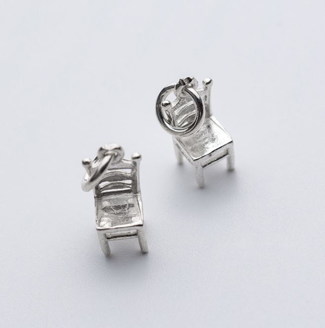 จี้เงินแท้ 92.5% เก้าอี้ 5*5*11mm (1ชิ้น)