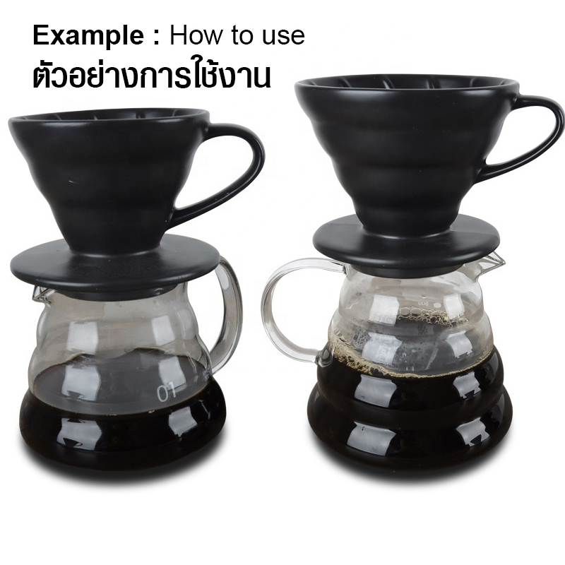 Ceramic coffee dripper 1-2 cup-Single Drip-Cone shape-