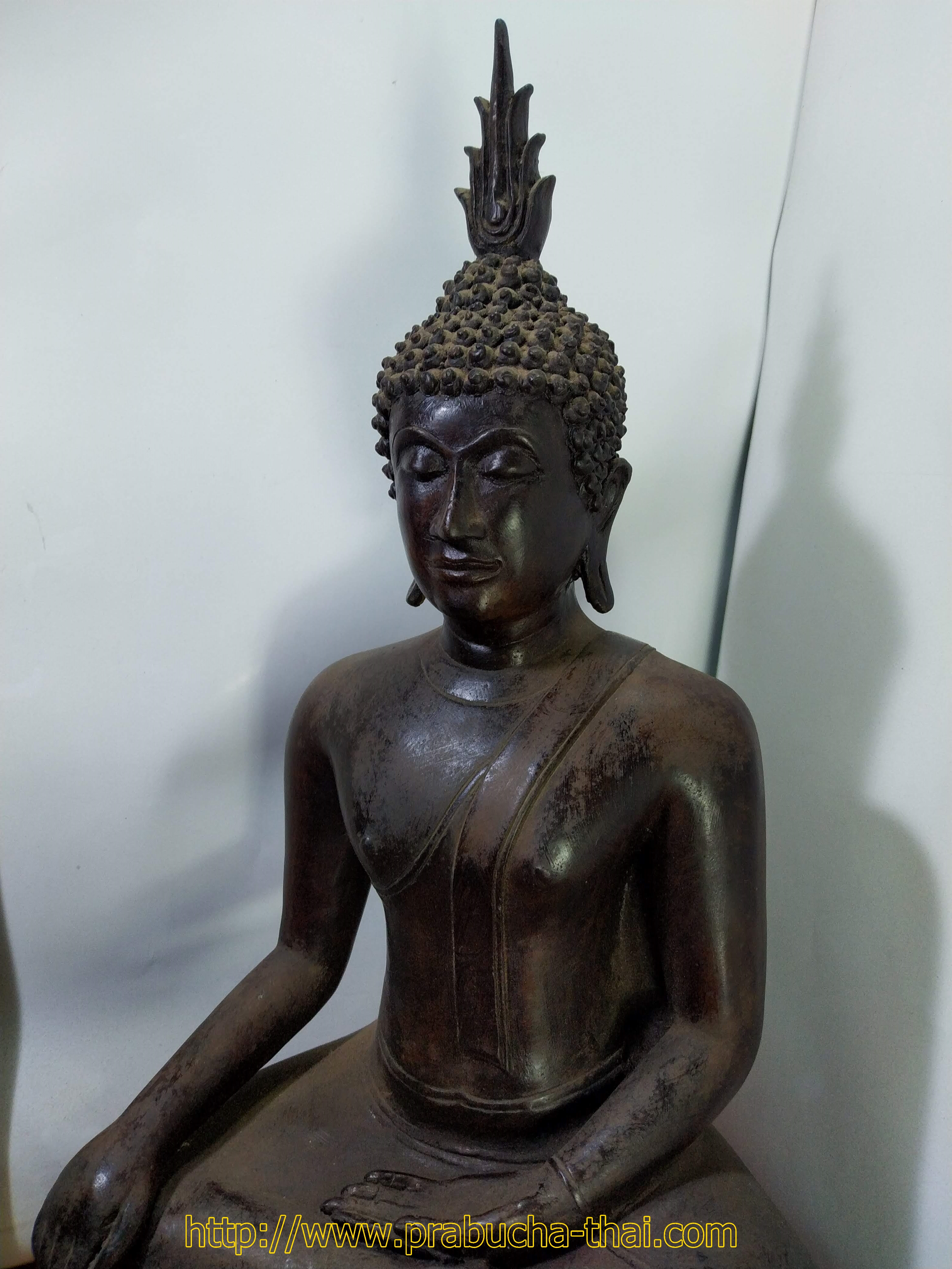 พระสุโขทัย ปางมารวิชัย หน้าตัก 9 นิ้ว เนื้อโลหะสำริด