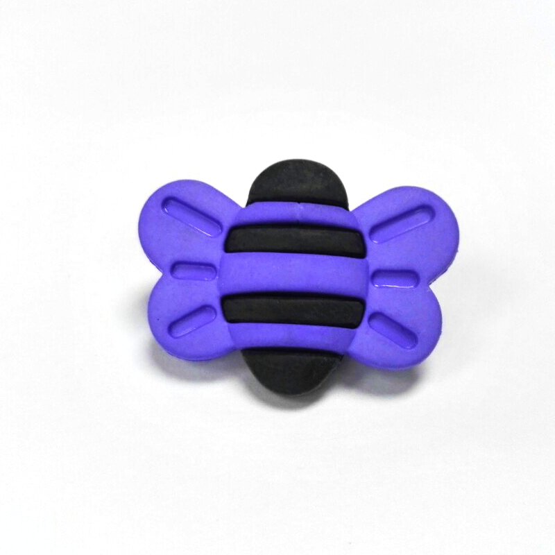 Bee button - Purple col. (size 40L,1pc/pack)