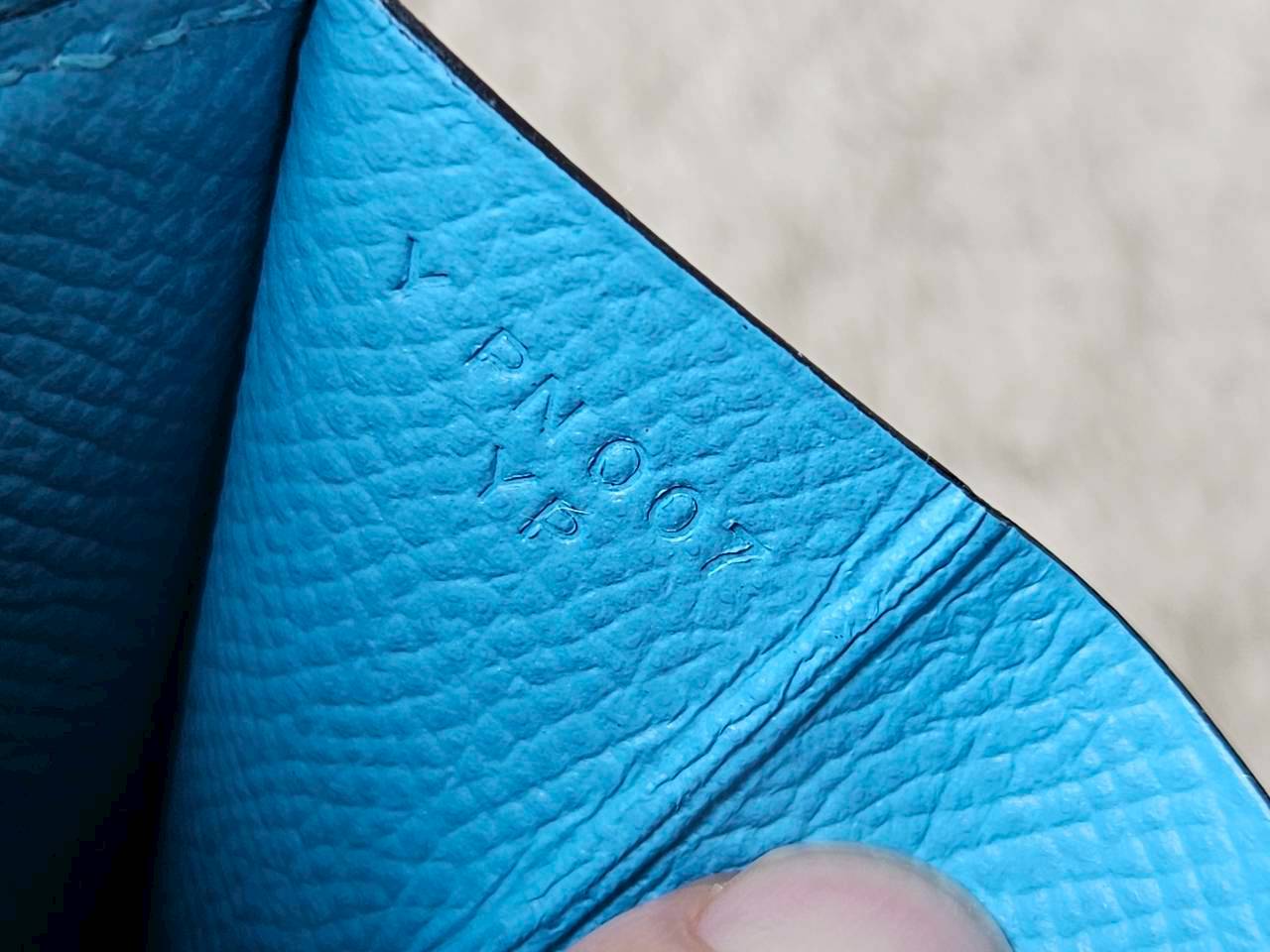 Hermes Constance Light Blue Wallet