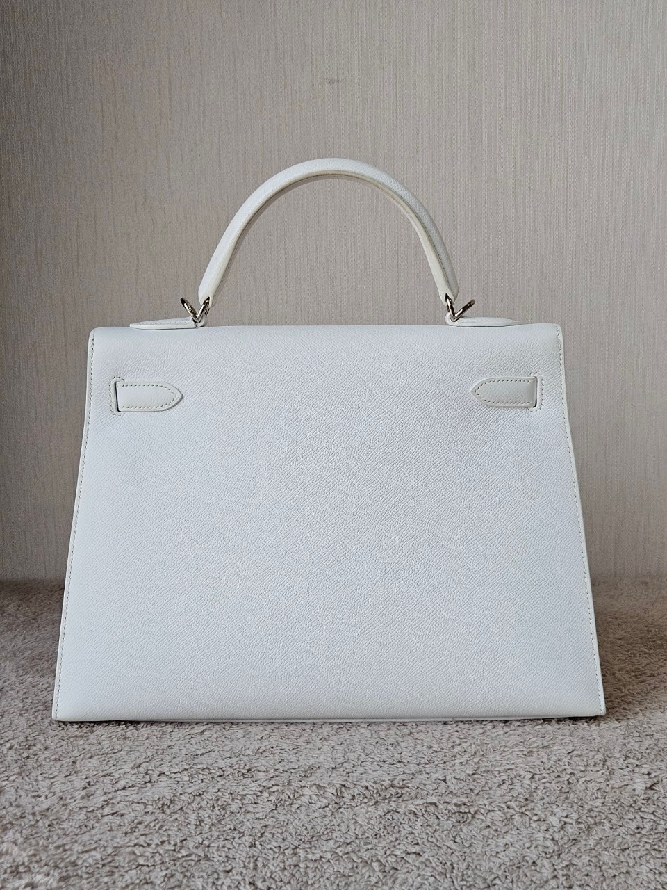 Hermes K32 Blance Epsom PHW stamp K