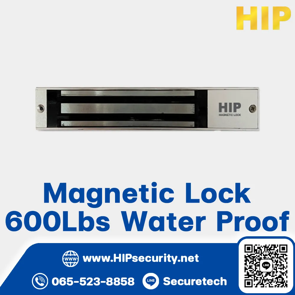 HIP ชุดกลอนแม่เหล็กไฟฟ้า Electric Lock รุ่น Magnetic Lock 600Lbs Water Proof
