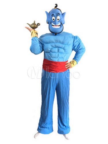 Blue Aladdin Costume Jumpsuit with Mask (M0004)