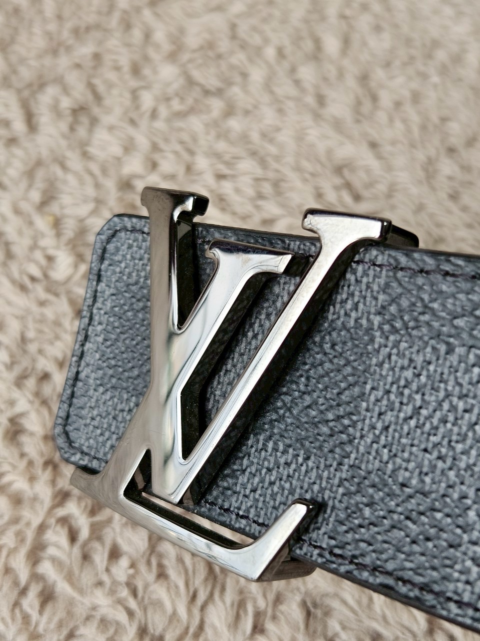 LV Initiales 40mm Damier Graphite Reversible Belt
