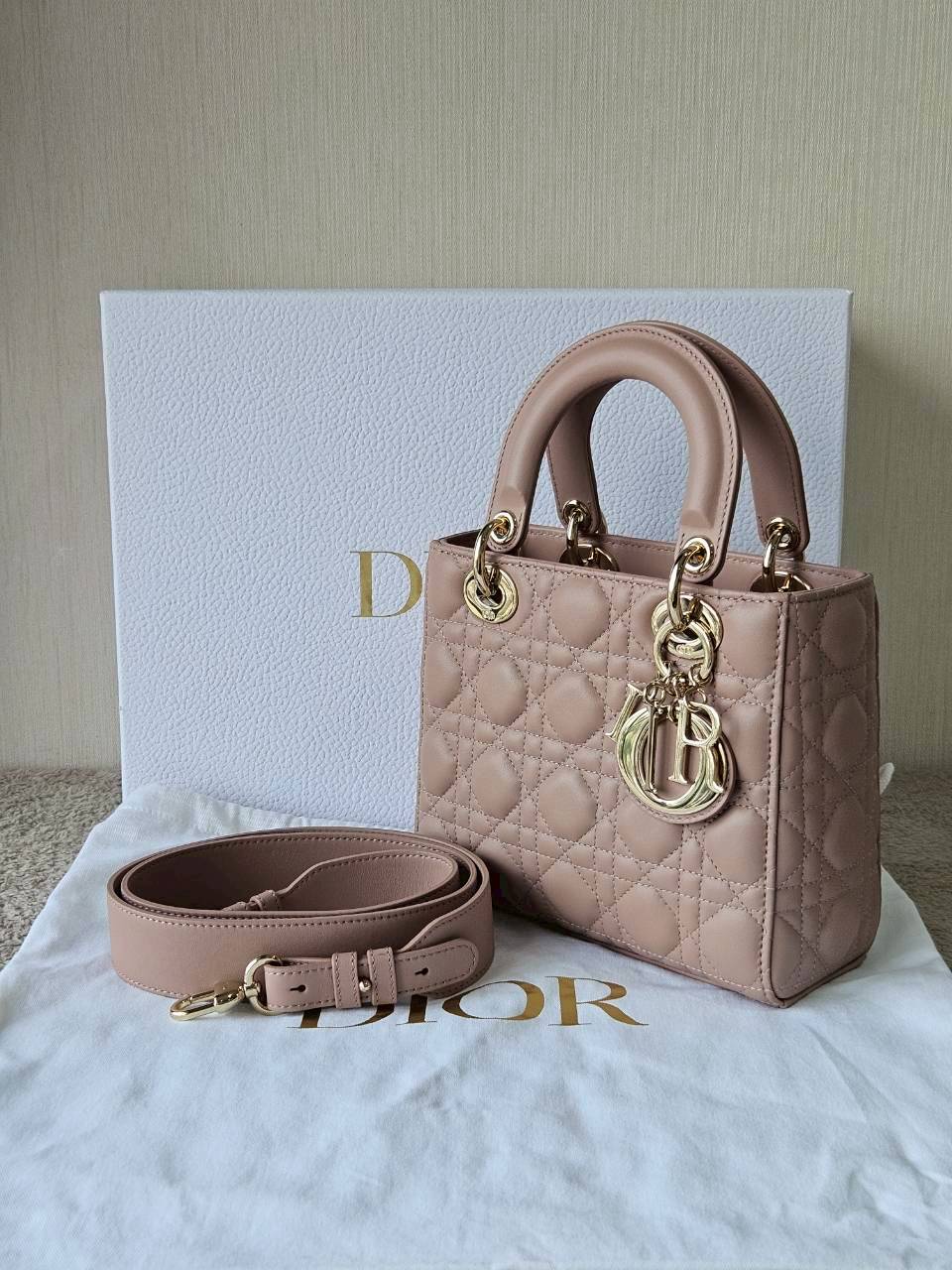 Lady Dior Small Beige
