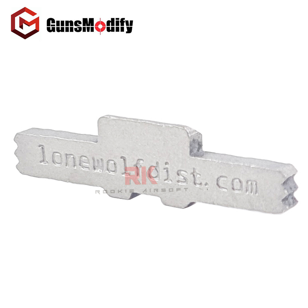 GunsModify Extended Slide Lock Lonewolf Marking For TM Glock Series (Silver)