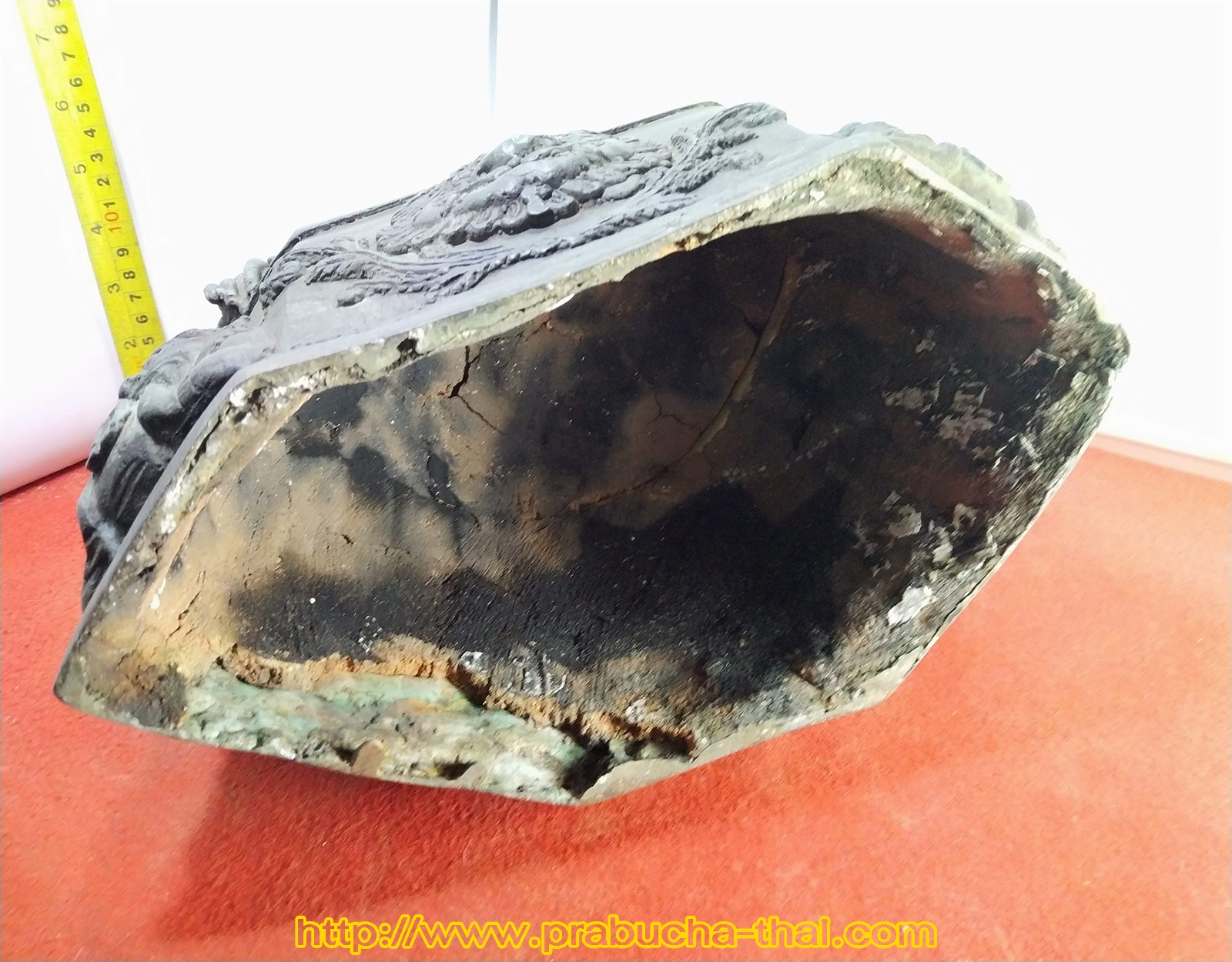 พระเชียงแสน สิงค์1 ฐานเศียรราชสิห์ ราหู หน้าตัก 9 นิ้ว เนื้อโลหะสำริด