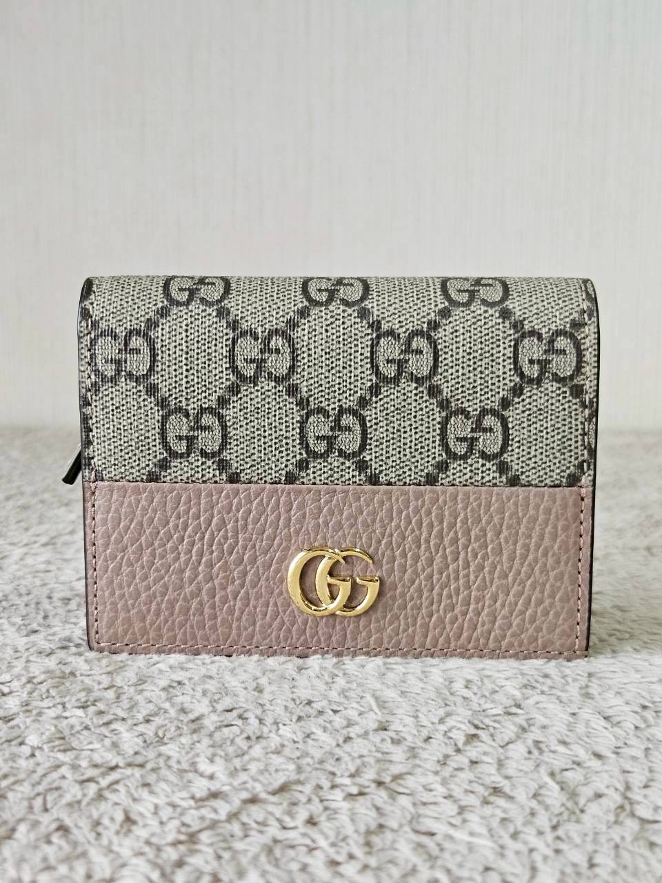 Gucci GG Marmont Bi Color Card Case Wallet