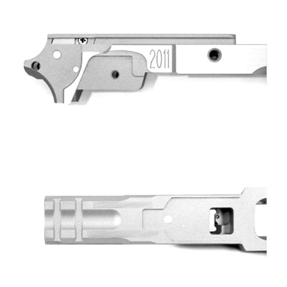 Airsoft Masterpiece 3.9" Aluminum Advance Frame with Rail - STI 2011 (Silver)