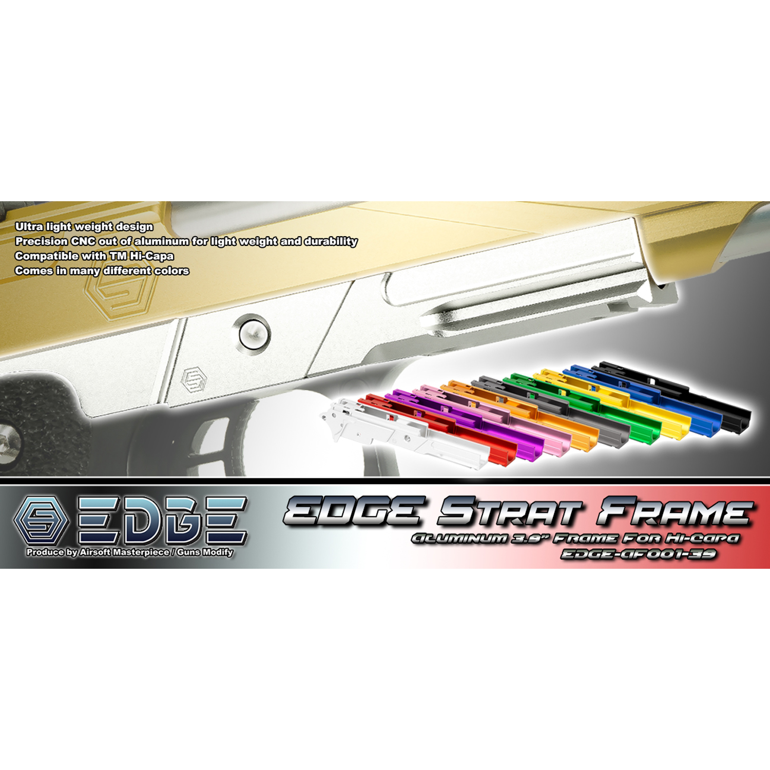 EDGE “STRAT” Aluminum Frame for Hi-CAPA
