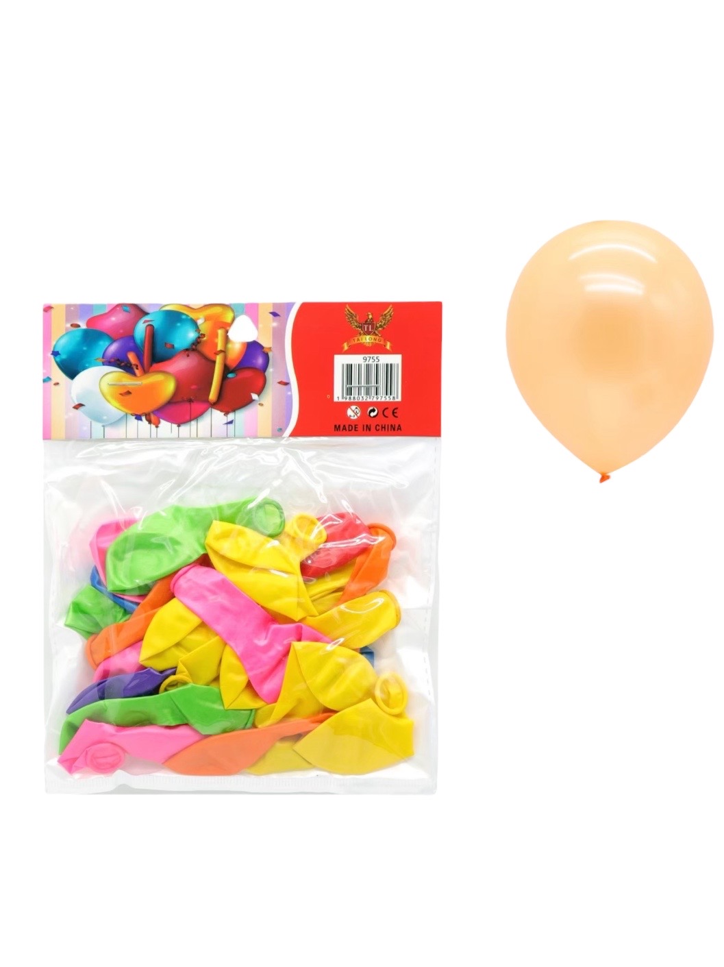 ลูกโป่ง * 30 PCS คละสี *