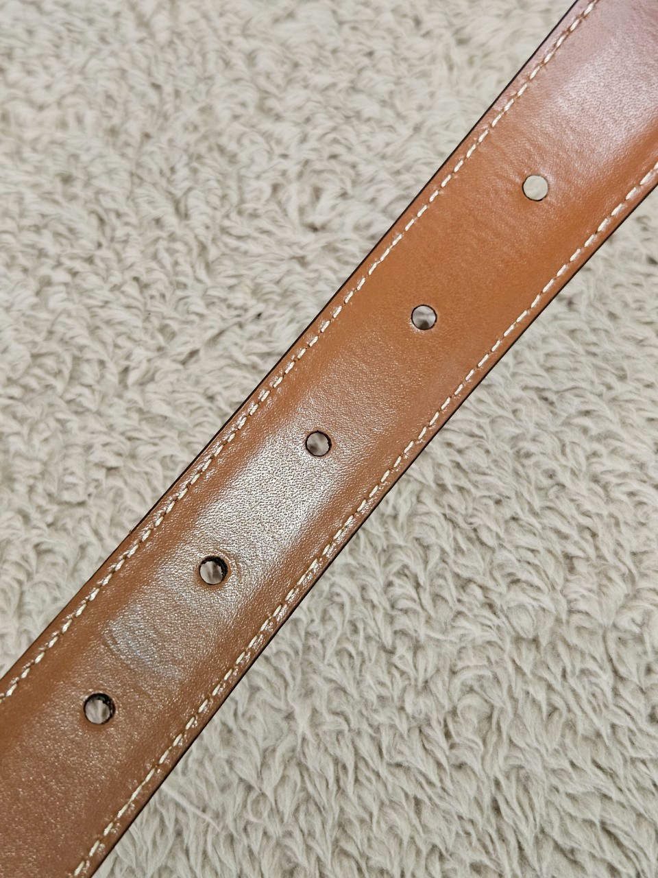 Celine Medium 25MM Triomphe Belt สีน้ำตาล