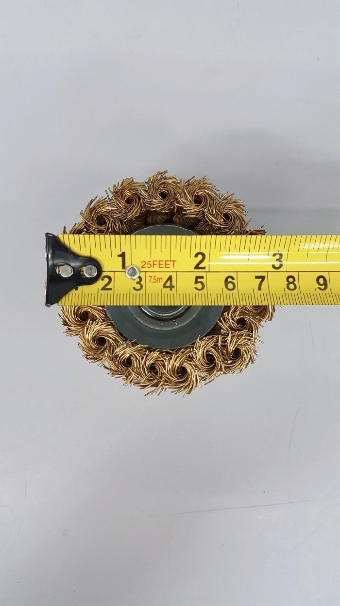 แปรงลวดถักเปีย 3" สีเงิน/สีทอง