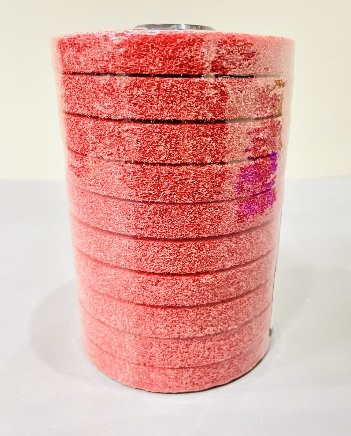 ลูกขัดใยสังเคราะห์ 4" #240 7P สีแดง Sumo